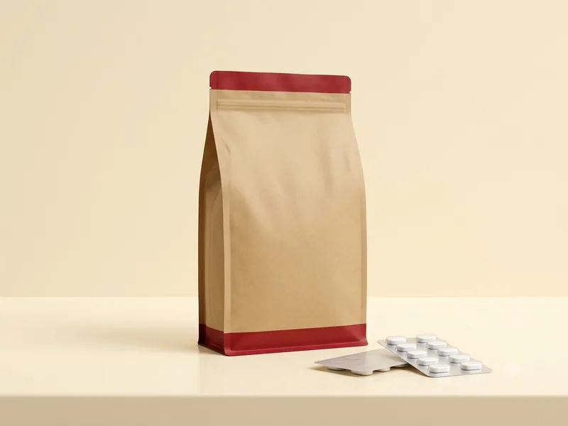 Bolsa de alimento medicado sobre mostrador