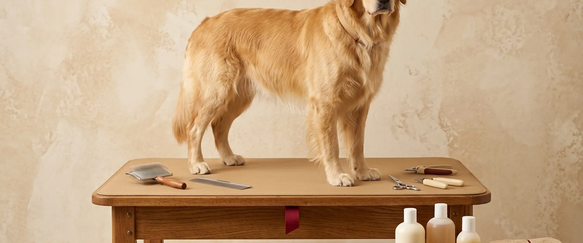 Perro recién bañado
